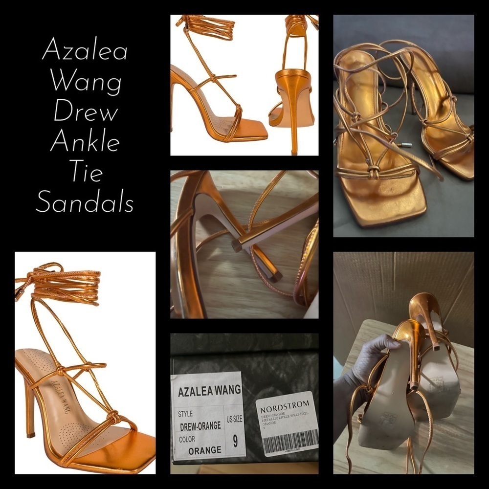 Azaleawang Drew ankle tie sandals